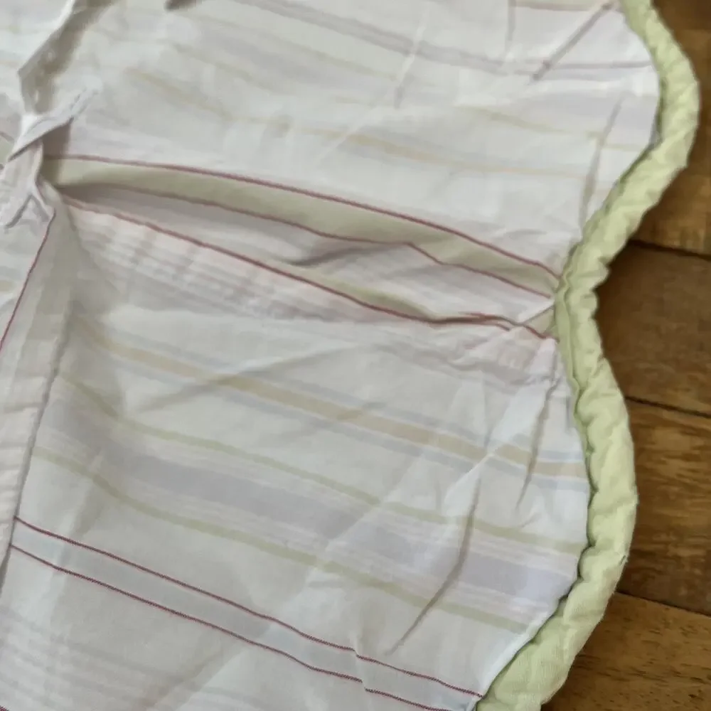 Pottery Barn Kids Quilted Pillow Sham Standard Floral Patchwork Tie Back